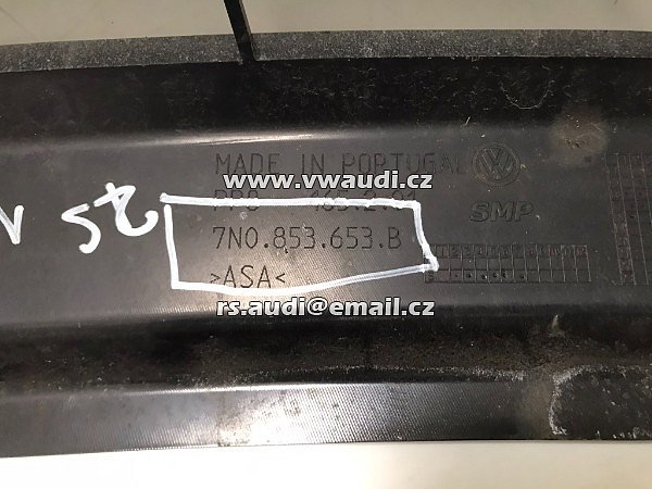 7N0 853 651 F  maska přední grill chrom + znak VW Sharan 2015/05-2022/12 7N1, - 10