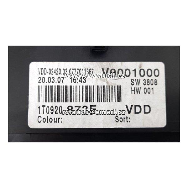 VW Touran Caddy 2K Tacho Tachometer Kombiinstrument  1T0920 873E TDI - 3