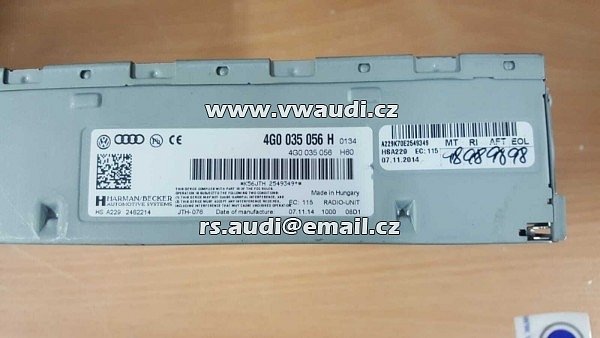 4G0 035 056 H udi A4 8K 2007-2011 Radio Autoradio  - 5