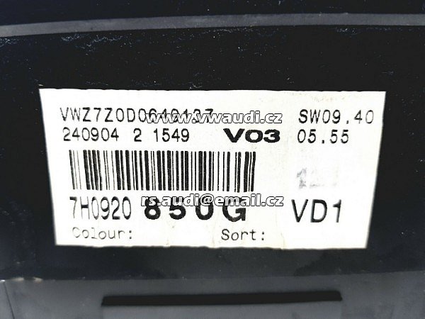 7H0 920 850 G  T5 2003-2008 Tachometr Tachometr  - 3