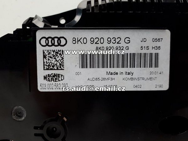 tachometr  Audi A4 8K B8 Tdi Facelift  Rychloměr - 2