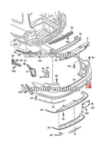 3AF 807 441 A VW Passat B7 3AF kombi kryt zadního tažného oka - 2
