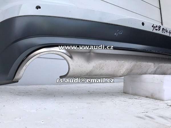  4G9 807 835 A Difuzor chrom spoiler - pro Nárazník zadní Audi A6 4G Avant Allroad Facelift 2014 - 2