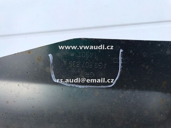  4G9 807 835 A Difuzor chrom spoiler - pro Nárazník zadní Audi A6 4G Avant Allroad Facelift 2014 - 9