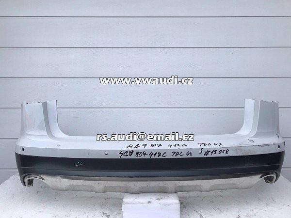  4G9 807 835 A Difuzor chrom spoiler - pro Nárazník zadní Audi A6 4G Avant Allroad Facelift 2014 - 11