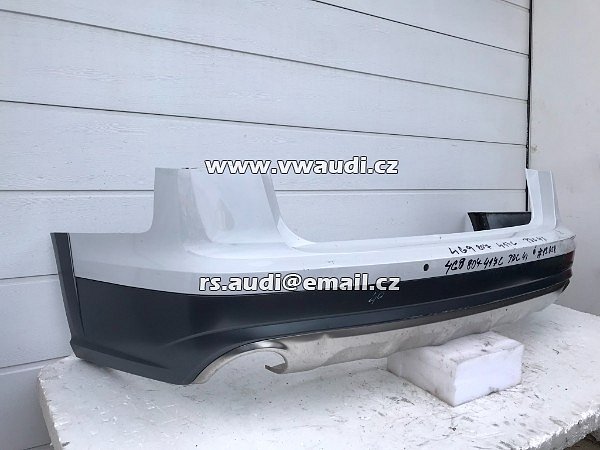  4G9 807 835 A Difuzor chrom spoiler - pro Nárazník zadní Audi A6 4G Avant Allroad Facelift 2014 - 12