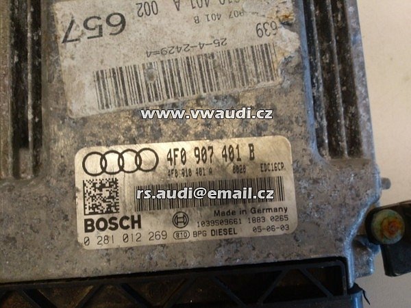 Audi A6 2006 3.0 Diesel  ECU JEDNOTKA MOTORU 4F0907401B/0281012269 BOSCH   EDC16CP  4F0910401A - 2