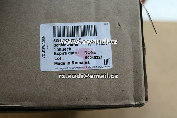  5G1 941 006 E   VW Golf 7 VII originální přední světlomet pravý do 2017  VALEO 90024300 H7 H15  - 3