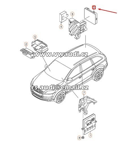 4L0 910 289 K 2010-2013 AUDI Q7 TDI - Komfortní řídicí modul / CCM - 2