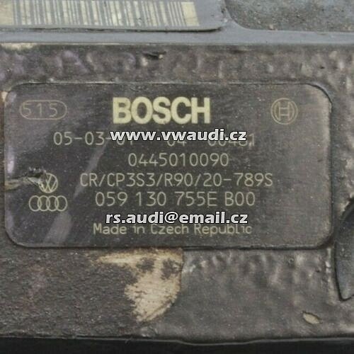 059 130 755 E . BOSCH 0445010090 vysokotlaké čerpadla Audi 2.7TDI 3.0TDI - 5