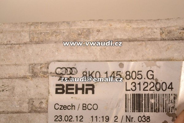 Intercooler Audi A4 A5 A6 Q5 2.0TDI 1.8TFSI 2007-2016 8K0145805G 8K0145805P - 2