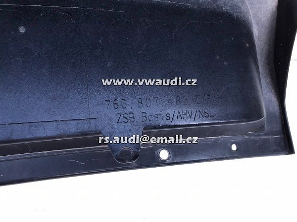 760 807 421 A zadní nárazník černý  PDC VW Touareg CR7 2018 - 4