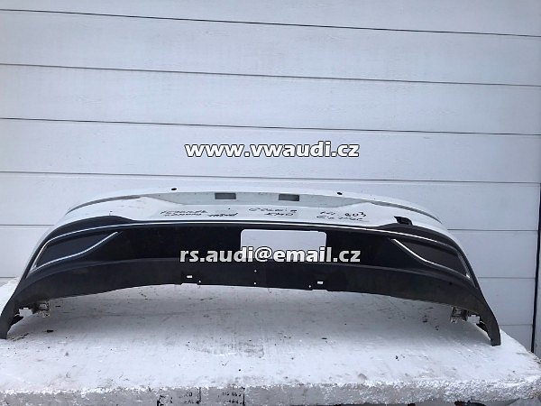 5H6 807 421  Nárazník zadní VW Golf 8 VIII BÍLÁ barva chrom PDC 6X  +SPOILER 5H6 807 568F - 8