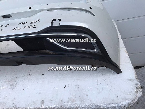 5H6 807 421  Nárazník zadní VW Golf 8 VIII BÍLÁ barva chrom PDC 6X  +SPOILER 5H6 807 568F - 4