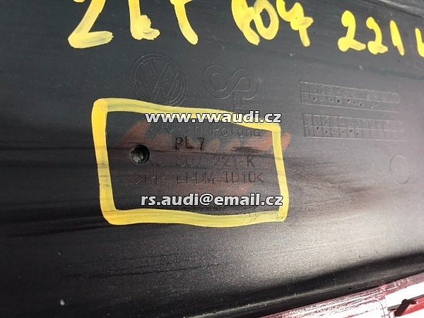 2K5 807 221 K přední nárazník PDC 6x  VW Caddy 2K 2K5 Facelift od 2015 Přední nárazník  - 8