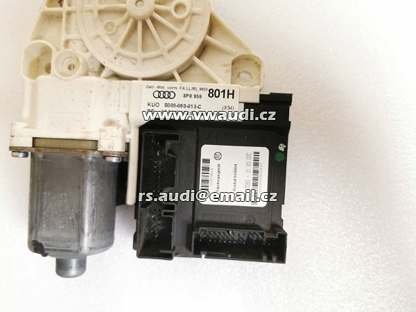 8P0 959 801 H Audi A3 8P motor regulátoru okna ovládací jednotka ovládání oken přední levá  - 2