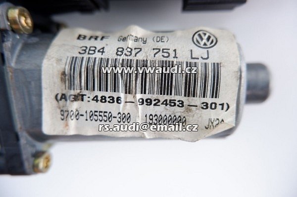 3B4 837 751 LJ Motorek ovládání oken přední levý VOLKSWAGEN PASSAT B5 3B - 2