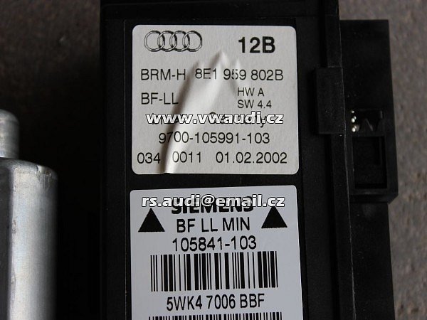 8E1 959 802 B Audi A4 8E B6 Elektrický motor předního okna vpravo 8E1959802B 8E1959802G - 2