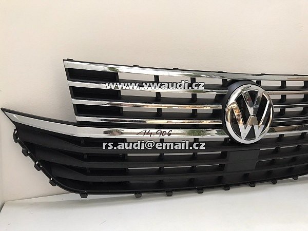 VW T6 T6.1 maska ​​chladiče přední maska ​​7LA853651B originál 7LA853653H  Chrom + znak emblém logo - 20