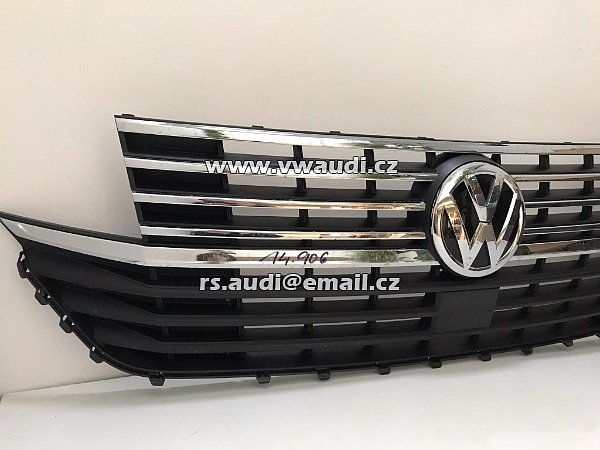 VW T6 T6.1 maska ​​chladiče přední maska ​​7LA853651B originál 7LA853653H  Chrom + znak emblém logo - 19