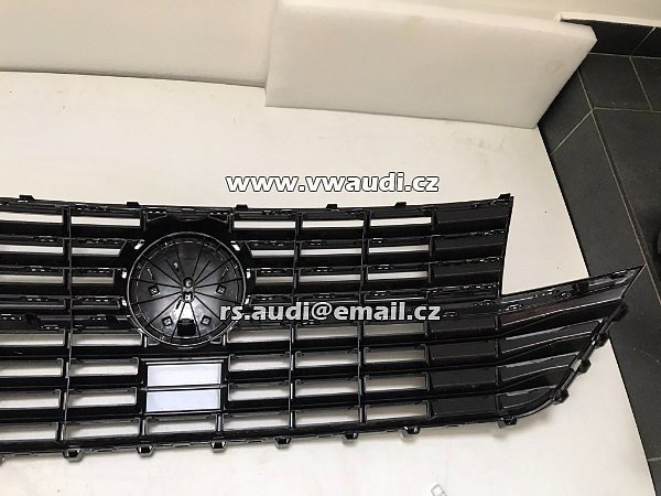 VW T6 T6.1 maska ​​chladiče přední maska ​​7LA853651B originál 7LA853653H  Chrom + znak emblém logo - 10