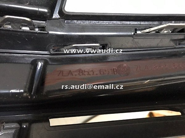 VW T6 T6.1 maska ​​chladiče přední maska ​​7LA853651B originál 7LA853653H  Chrom + znak emblém logo - 6