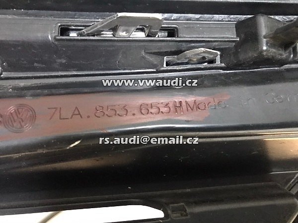 VW T6 T6.1 maska ​​chladiče přední maska ​​7LA853651B originál 7LA853653H  Chrom + znak emblém logo - 4