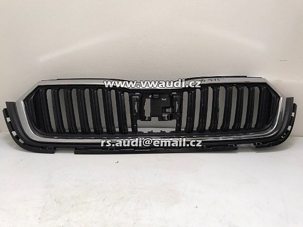 565 853 653 OEM maska ŠKODA Kodiaq 565 Laurin&amp;Klement 565853653  chrom rámeček ! maska prasklá - 2