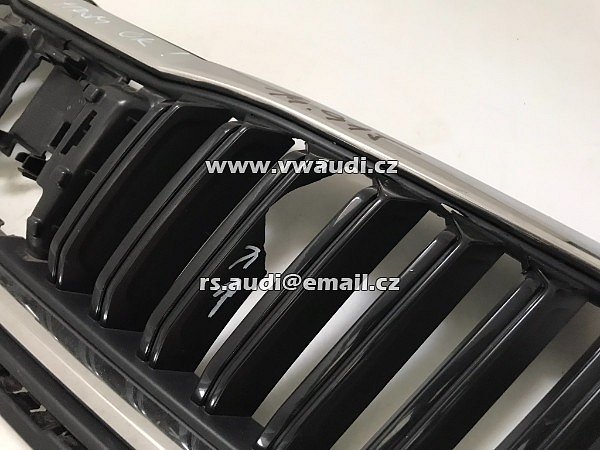 565 853 653 OEM maska ŠKODA Kodiaq 565 Laurin&amp;Klement 565853653  chrom rámeček ! maska prasklá - 7