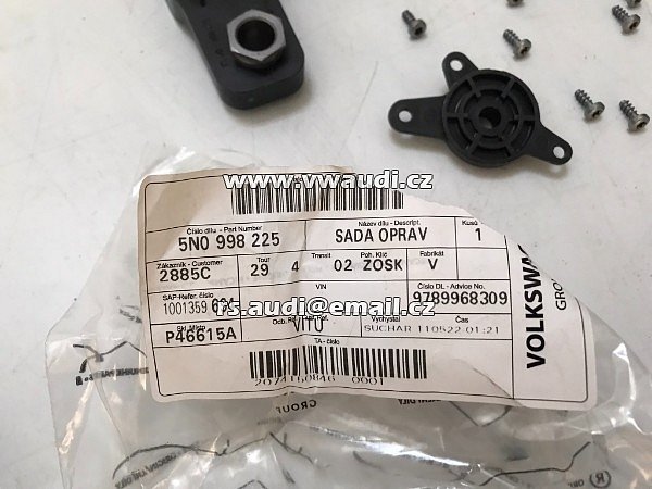 5N0 998 225  VW Tiguan 12-17 Sada na opravu krytu levého světlometu 5N0 - 3