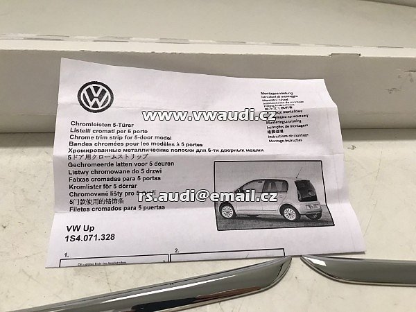 1S4 071 328 DML VW Up! 2012-17 chrom paket doplněk chrom lišty dveře - 3