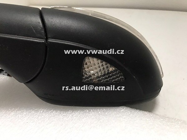 5K0 857 501BB 9B9  olf 6 VI Gti Řidič Pohled zleva Vnější zrcátko Černá CXPCQ - 9