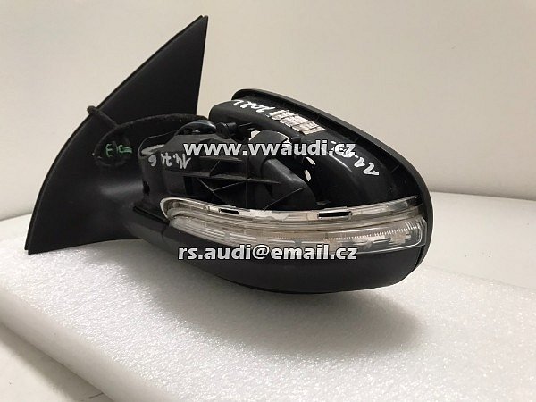 5K0 857 501BB 9B9  olf 6 VI Gti Řidič Pohled zleva Vnější zrcátko Černá CXPCQ - 12