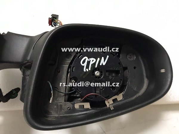 5K0 857 501BB 9B9  olf 6 VI Gti Řidič Pohled zleva Vnější zrcátko Černá CXPCQ - 14