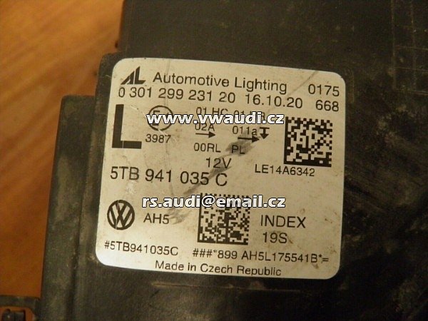 5TB 941 035 C Levý přední světlomet  LAMPA LEVÁ VW TOURAN 3 2020  III 5TB 15 + PLNÁ LED - 4