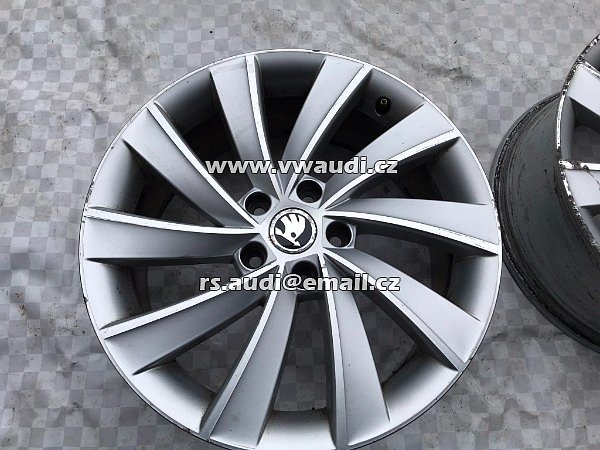 5E0601025BP   Hliníkový ráfek 18 palců 7,5&quot; 5x112 5E0601025BP Škoda Octavia Rim Wheel - 2