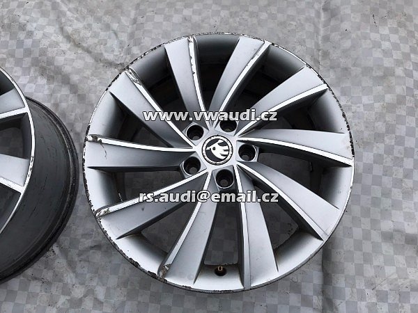 5E0601025BP   Hliníkový ráfek 18 palců 7,5&quot; 5x112 5E0601025BP Škoda Octavia Rim Wheel - 3