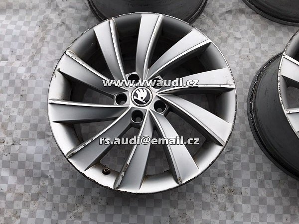 5E0601025BP   Hliníkový ráfek 18 palců 7,5&quot; 5x112 5E0601025BP Škoda Octavia Rim Wheel - 5