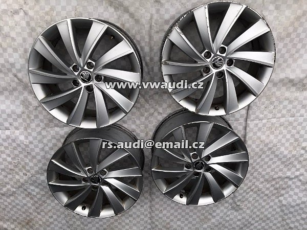 5E0601025BP   Hliníkový ráfek 18 palců 7,5&quot; 5x112 5E0601025BP Škoda Octavia Rim Wheel - 12