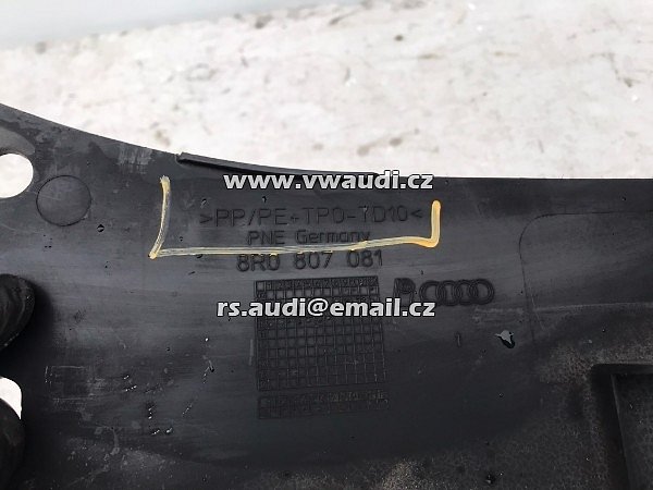 8R0 807 081 A Audi Q5 8R Přední maska ​​Kryt předního panelu  - 5