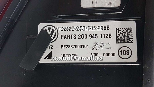 2G0 945 258  nosič žárovek držák   VW Polo 2G VI zadní světlo zadní světlo vpravo - 4