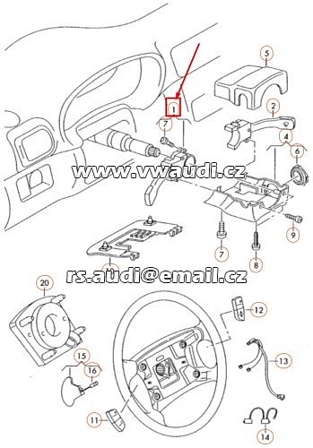 4D0953513D Spínač blinkrů AUDI A4 AVANT 1.8 (125 CV) 1996 - 2