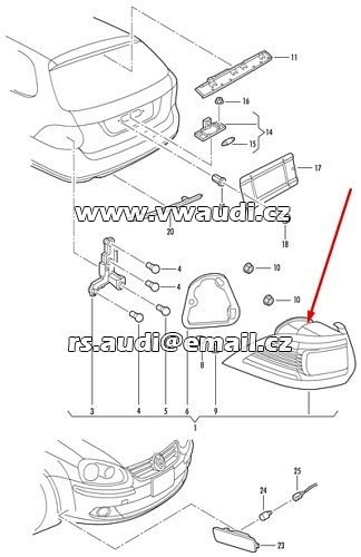 1K9 945 096 H GOLF VI MK6 KOMBI VARIANT ZADNÍ PRAVÉ KONCOVÉ SVĚTLO - 2