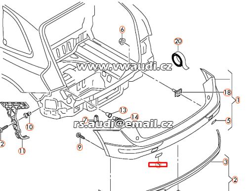 8R0 807 449 A  Audi Q5 8R Krytka zadního nárazníku tažného háku levá 8R0807449A GRU - 2