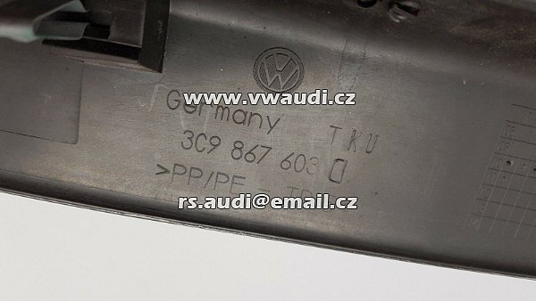 3C9 867 603 Horní hrana vnitřního krytu  VW Passat B7 2011 12 13 14  ČERNA BARVA PLASTU  - 2