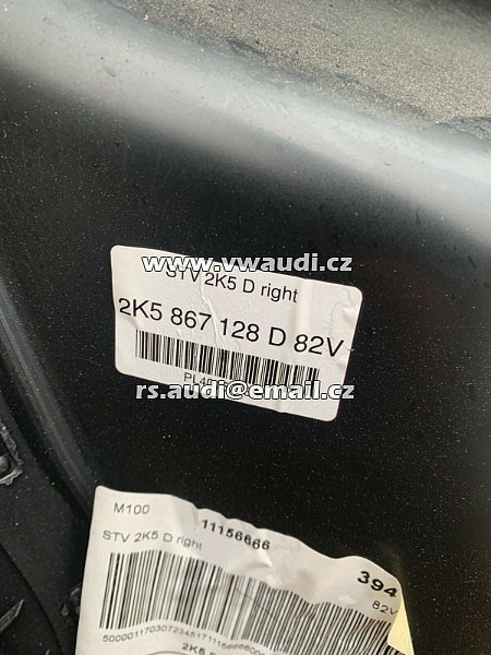 VW CADDY 3 KRYTY DVEŘÍ 2K5867128A tapec  pravé posuvné dveře - 2