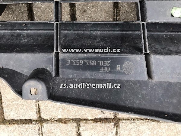 2E0 853 653 E VW CRAFTER 2011-2017 Mřížka předního nárazníku černá matná - 6