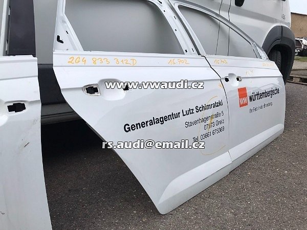 2G4 833 312 D VW Polo 2G Dveře zadní pravé dveře spolujezdce  - 7