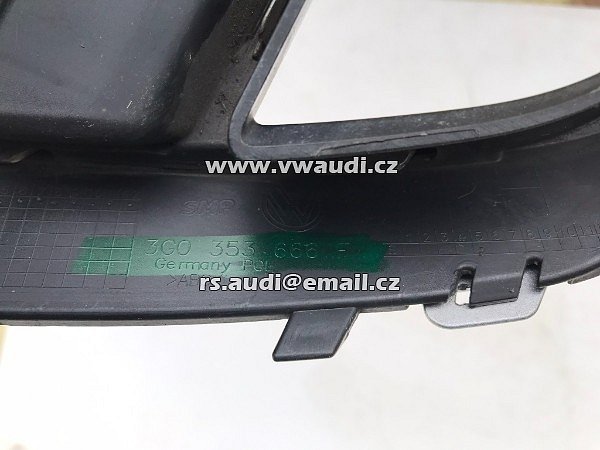 3G0 853 666 F OEM Mřížka přední nárazník VW Passat B8 - pravá  strana. - 14