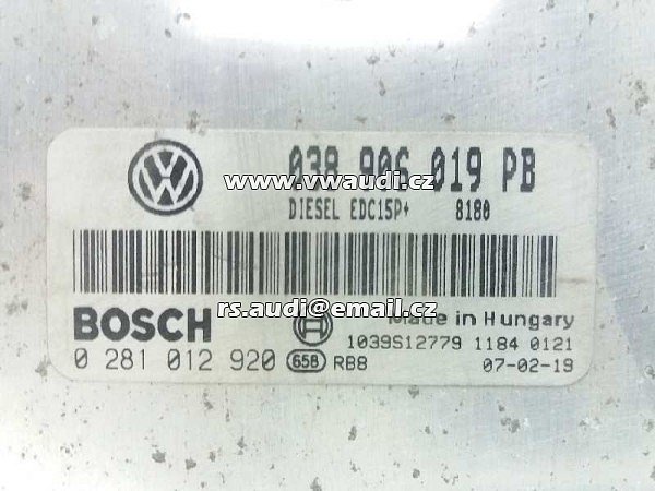 038 906 019 PB ECU Řídicí jednotka motoru ECU Škoda Octavia I - 2